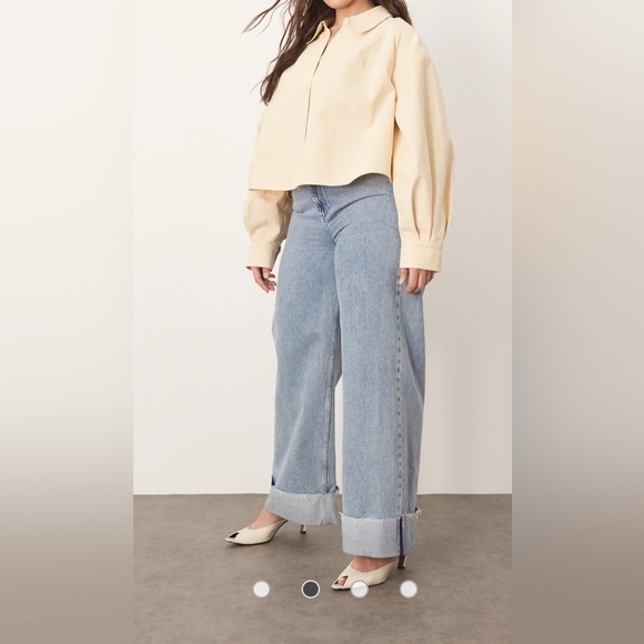 ARRANGE Curve Women’s structured boxy shirt in buttermilk Size 18 New - Picture 15 of 16
